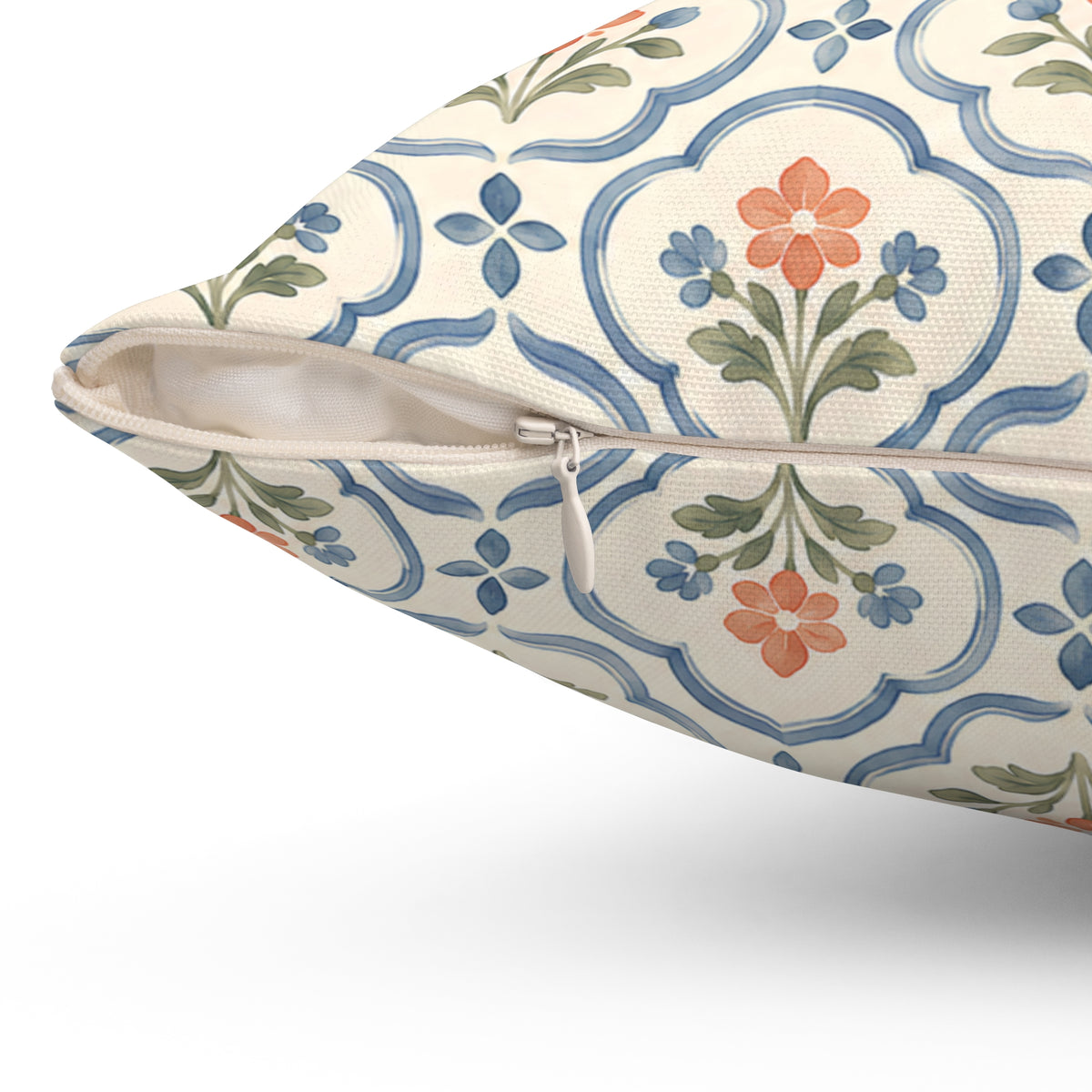 Vintage Floral Pattern Square Pillow