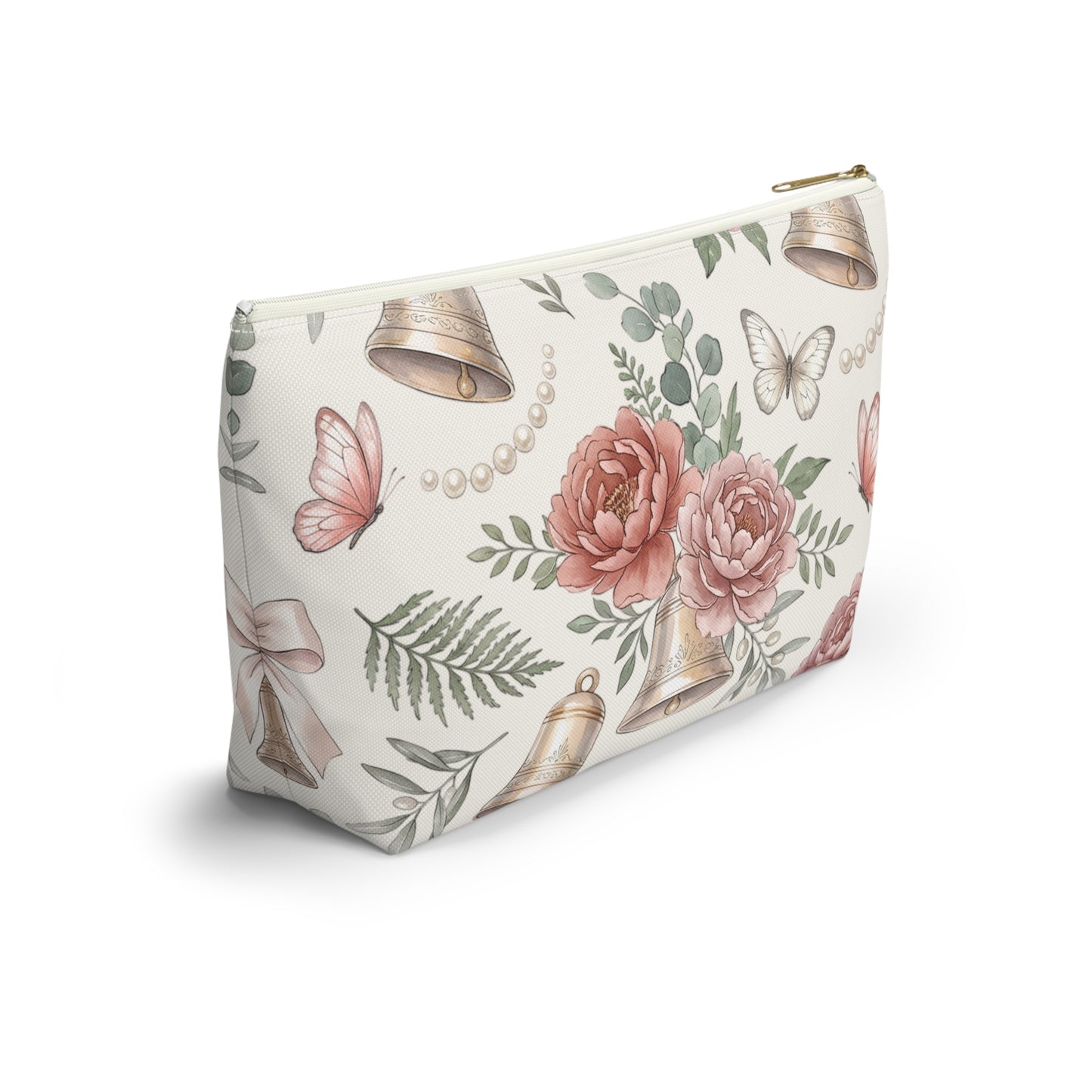 Floral Bells Accessory Pouch — Butterflies & Pearls Makeup Bag