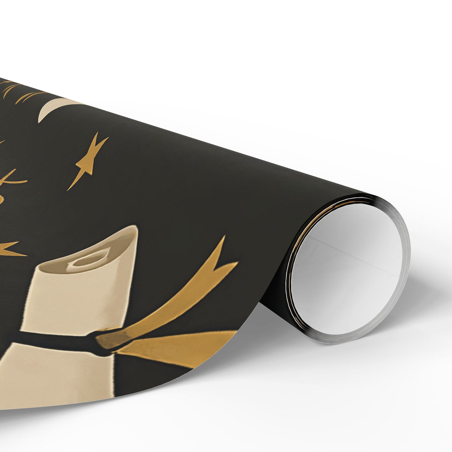 Graduation Celebration Wrapping Paper – Diplomas, Caps & Gold Laurel Accents