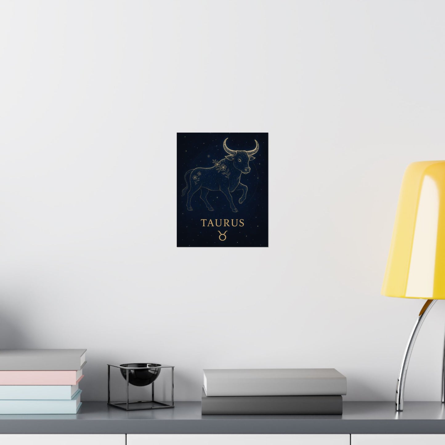 Taurus Zodiac Constellation Matte Poster – Celestial Astrology Wall Art Print (Multiple Sizes)