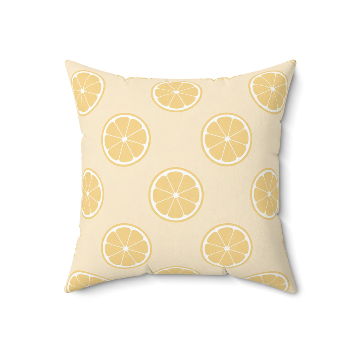 Lemon Slice Decorative Pillow — Sunny Citrus Pattern Throw Pillow