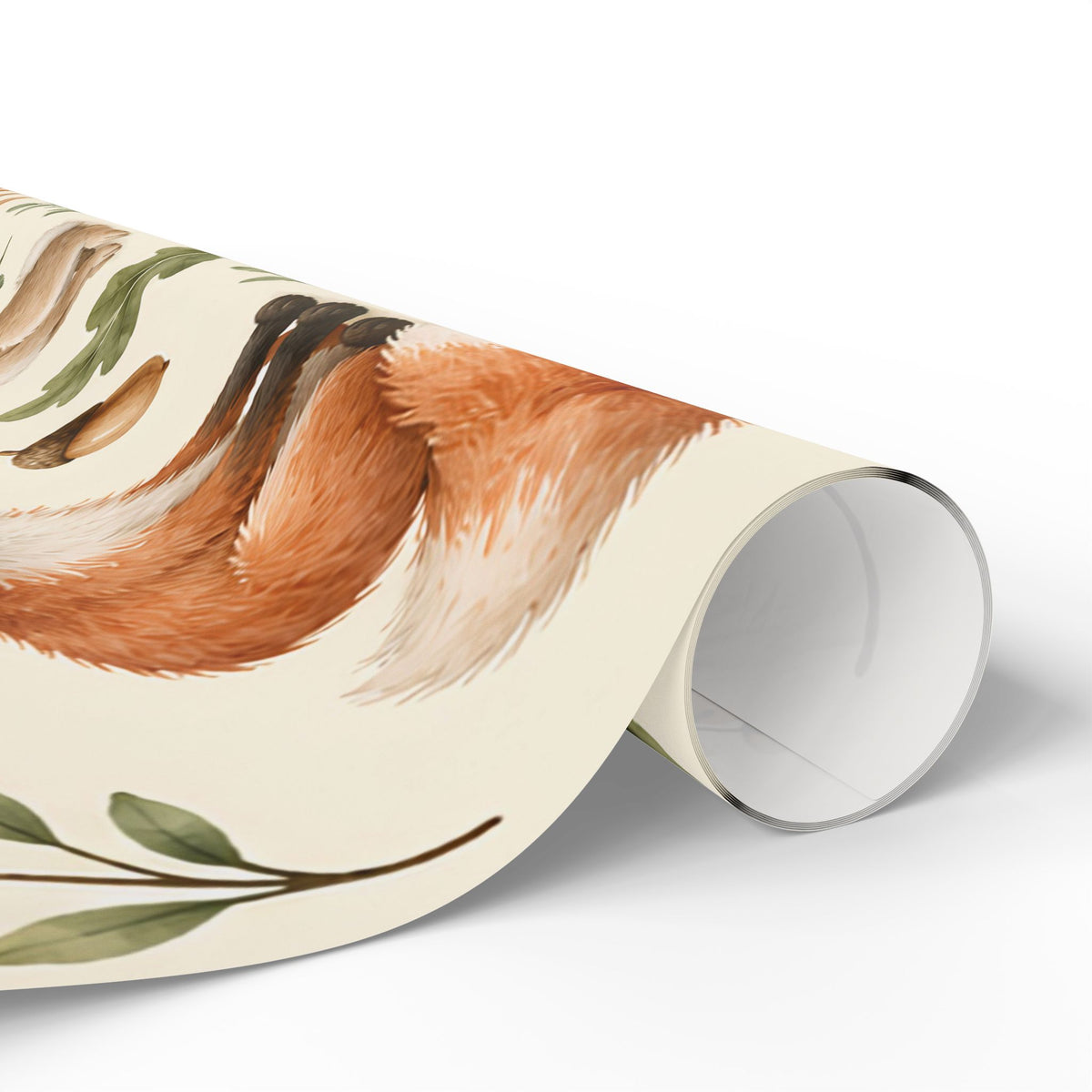 Fox & Foliage Wrapping Paper Roll — Autumn Woodland Gift Wrap