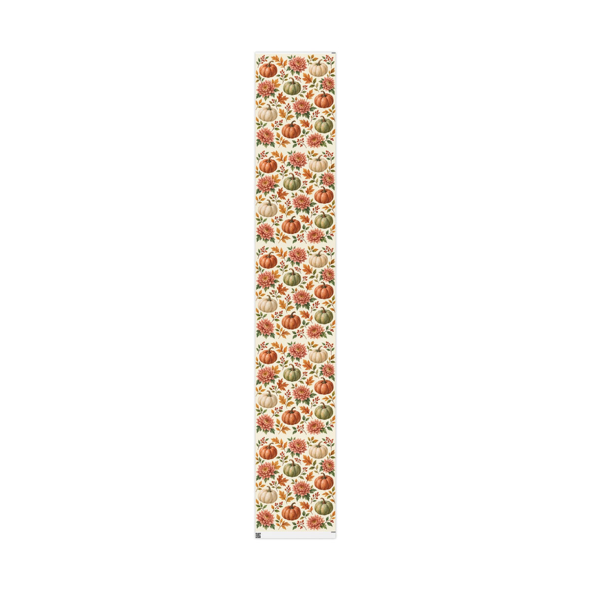 Autumn Pumpkin Wrapping Paper Roll — Fall Harvest Gift Wrap