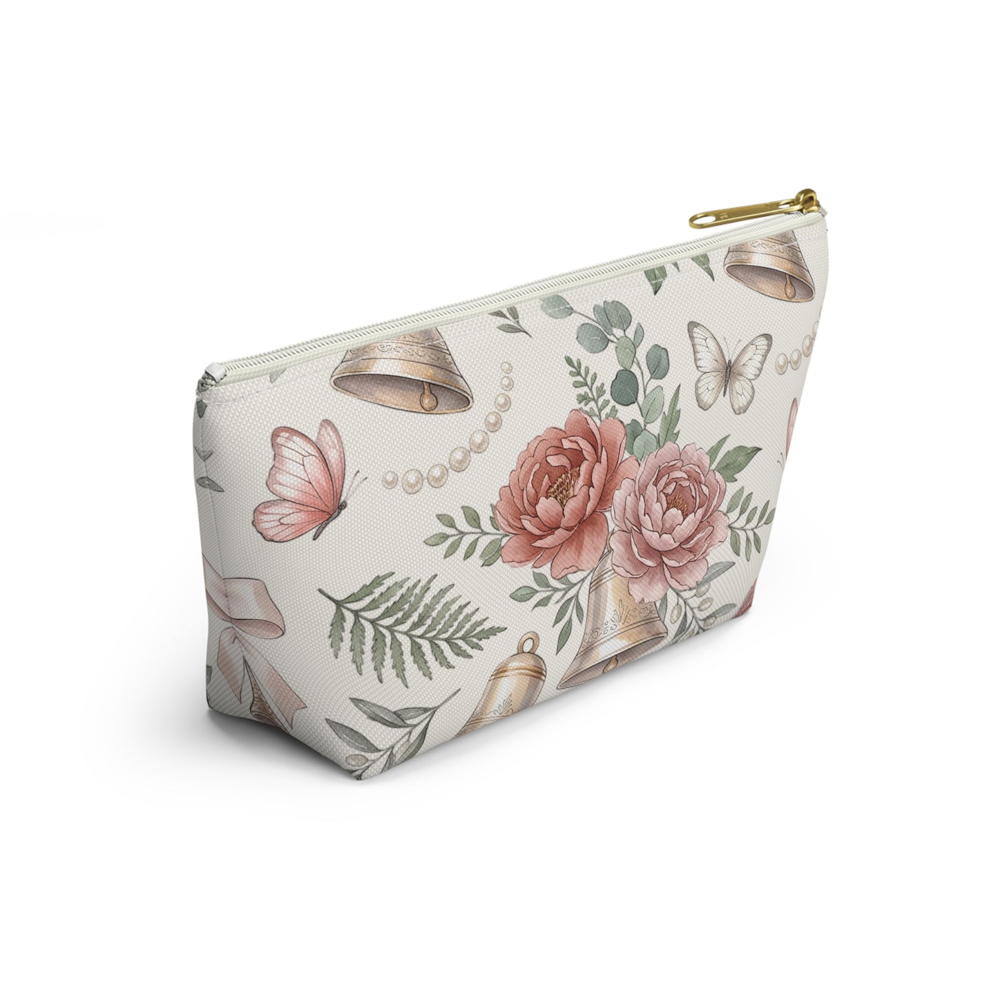 Floral Bells Accessory Pouch — Butterflies & Pearls Makeup Bag