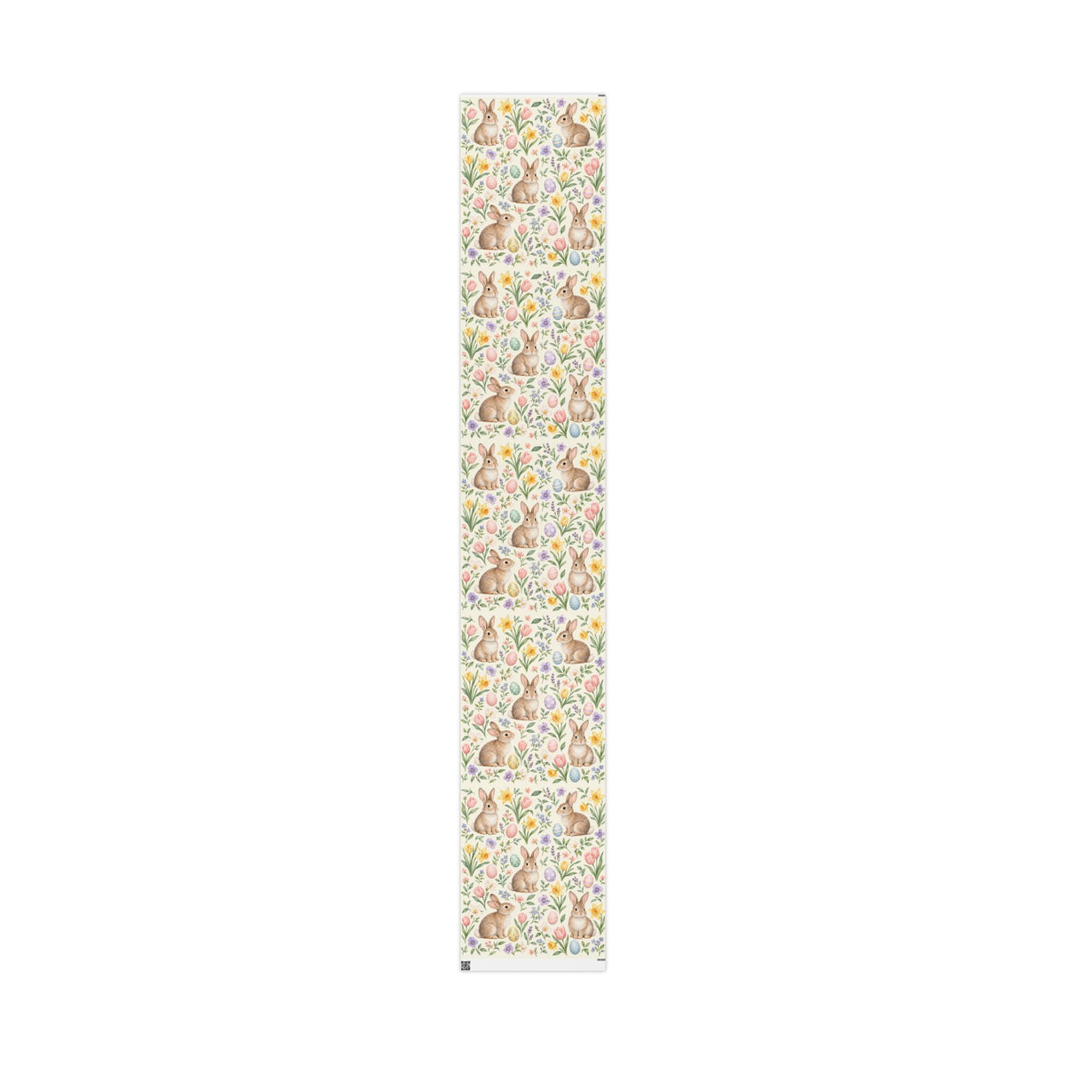 Easter Bunny Floral Wrapping Paper Roll — Pastel Spring Gift Wrap