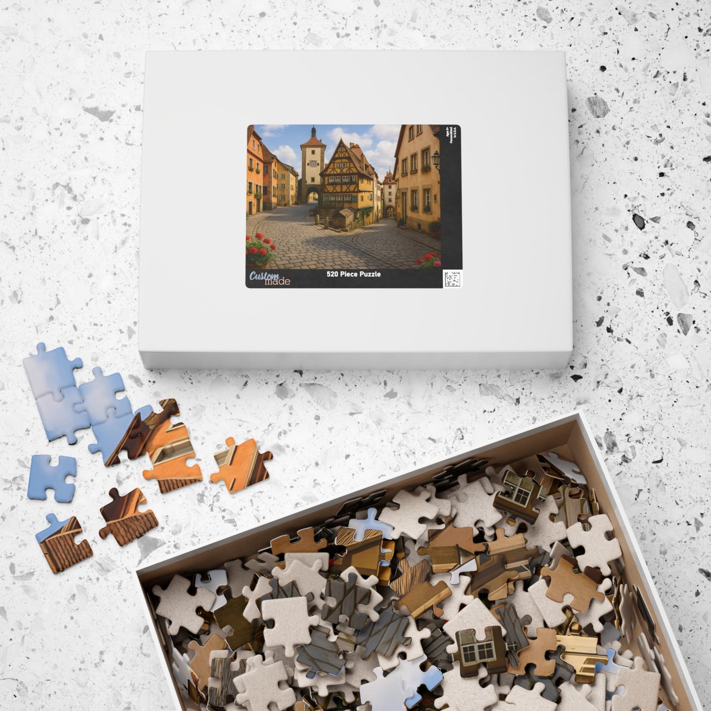 Medieval German Village Puzzle – Cobblestone Streets & Historic Architecture