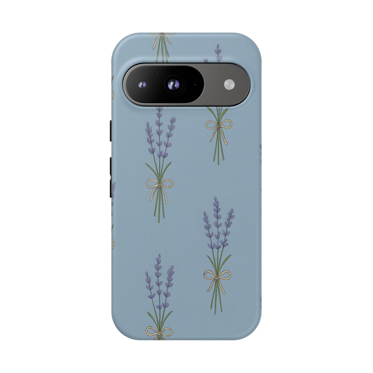 Lavender Bundle Phone Case – Blue Botanical Floral Print with 3D Wrap Design