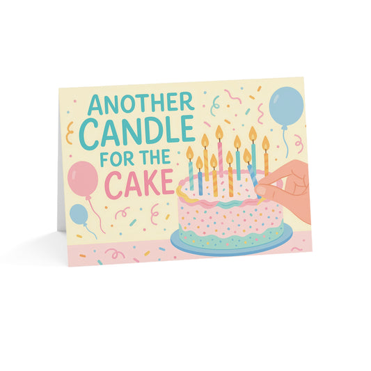 Another Candle for the Cake Birthday Card – Fun Celebration Greeting with Envelope