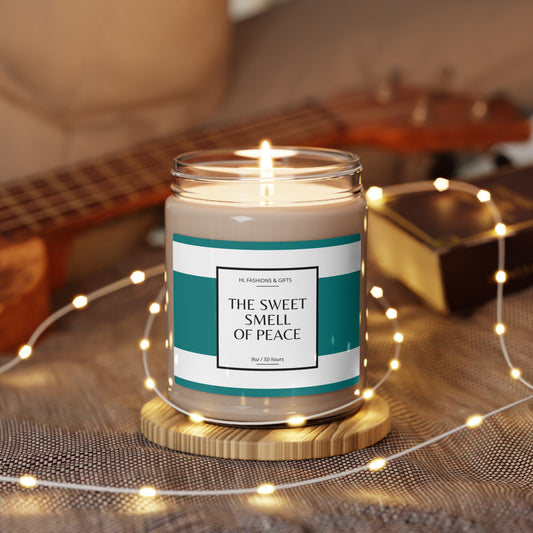 The Sweet Smell of Peace Soy Candle - Teal Label
