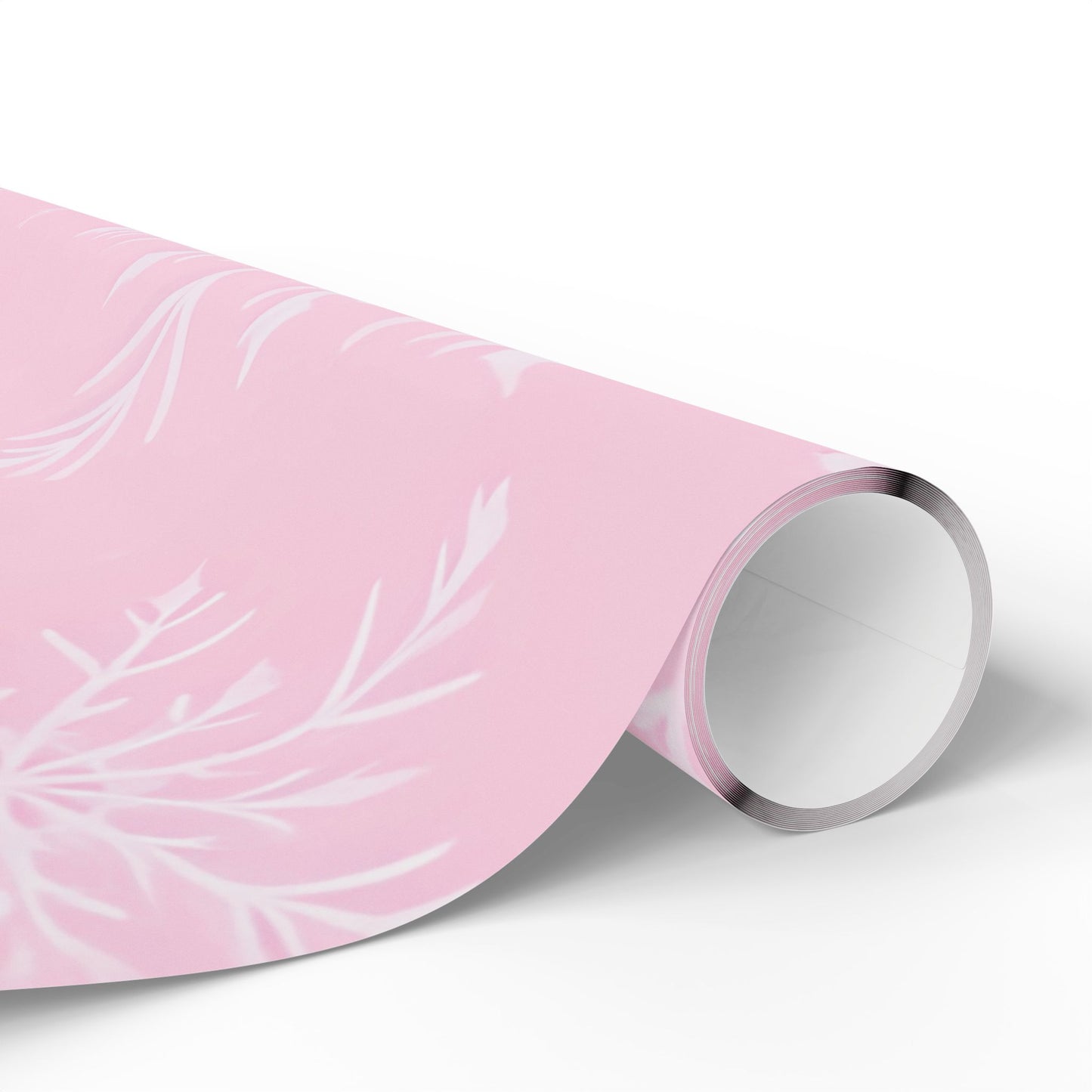 Pink Snowflake Wrapping Paper – Festive & Elegant Holiday Gift Wrap