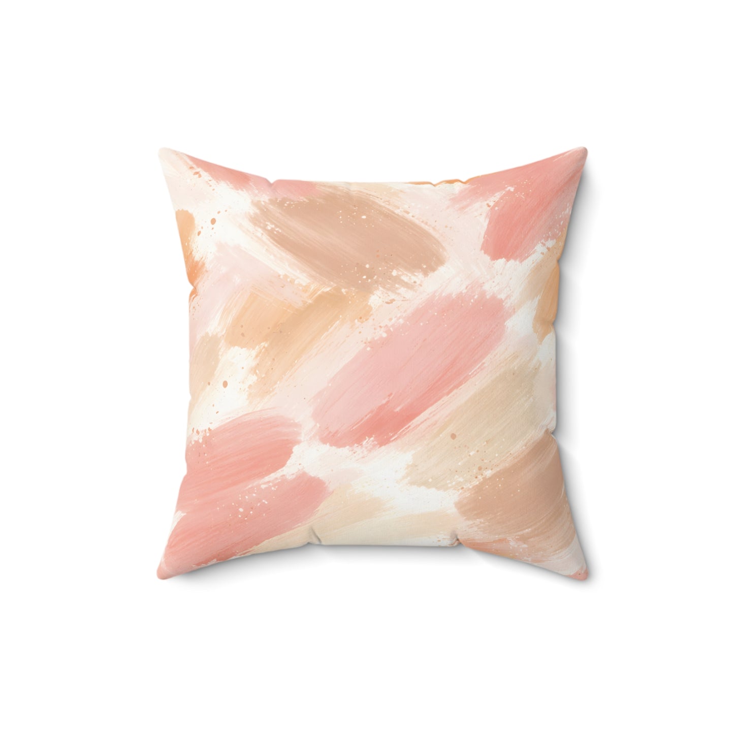 Blush Brushstroke Throw Pillow