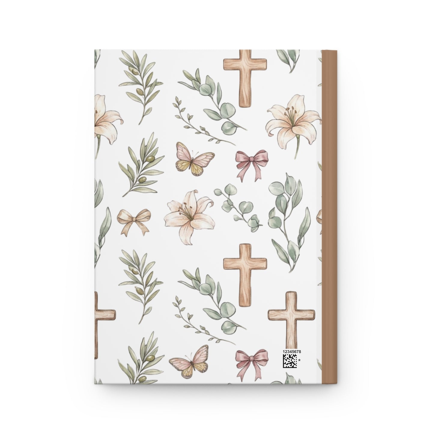 Floral Cross Hardcover Journal — Christian Prayer & Devotional Notebook