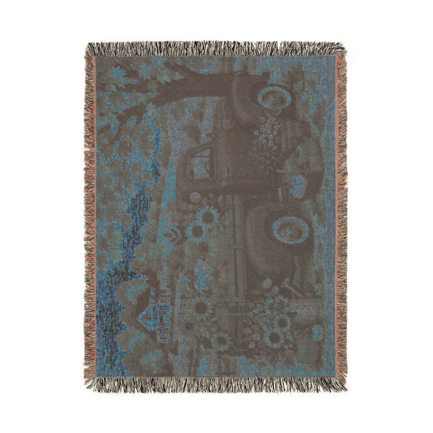 Vintage Farm Truck Woven Blanket – Autumn Sunflower Throw