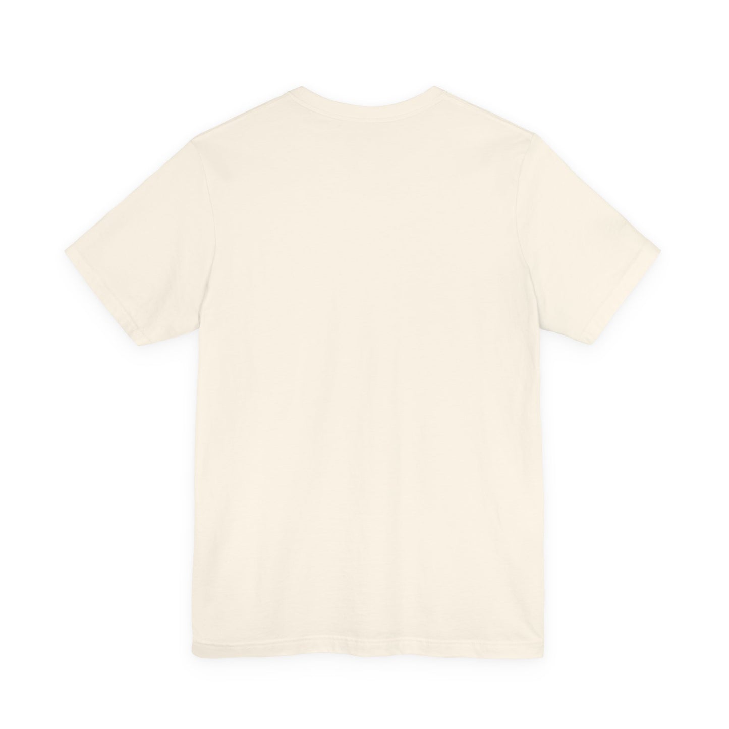 A natural colored t-shirt on a white background