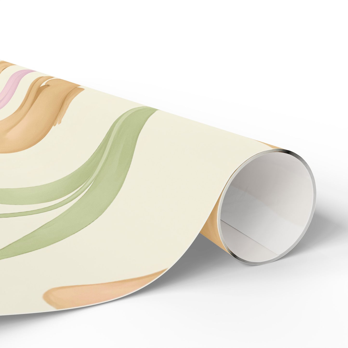 Pastel Easter Wrapping Paper – Bunnies, Eggs, Tulips & Butterflies on Cream Background