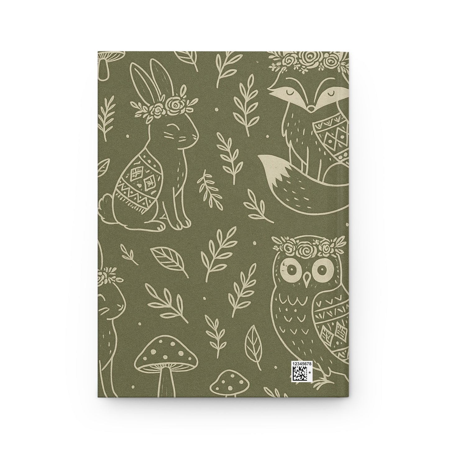 Whimsical Forest Friends Hardcover Journal – Matte Finish, Lined Pages