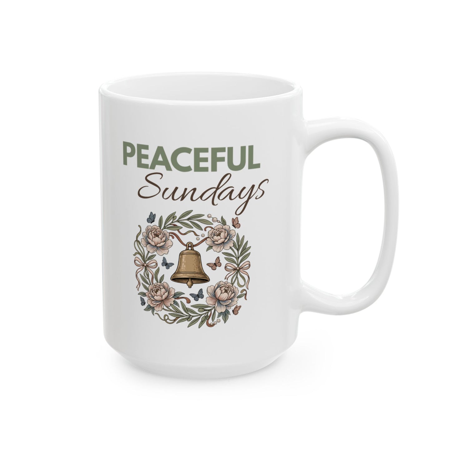 Peaceful Sundays Coffee Mug — Cute Relaxing Animal Ceramic Mug (11oz/15oz)