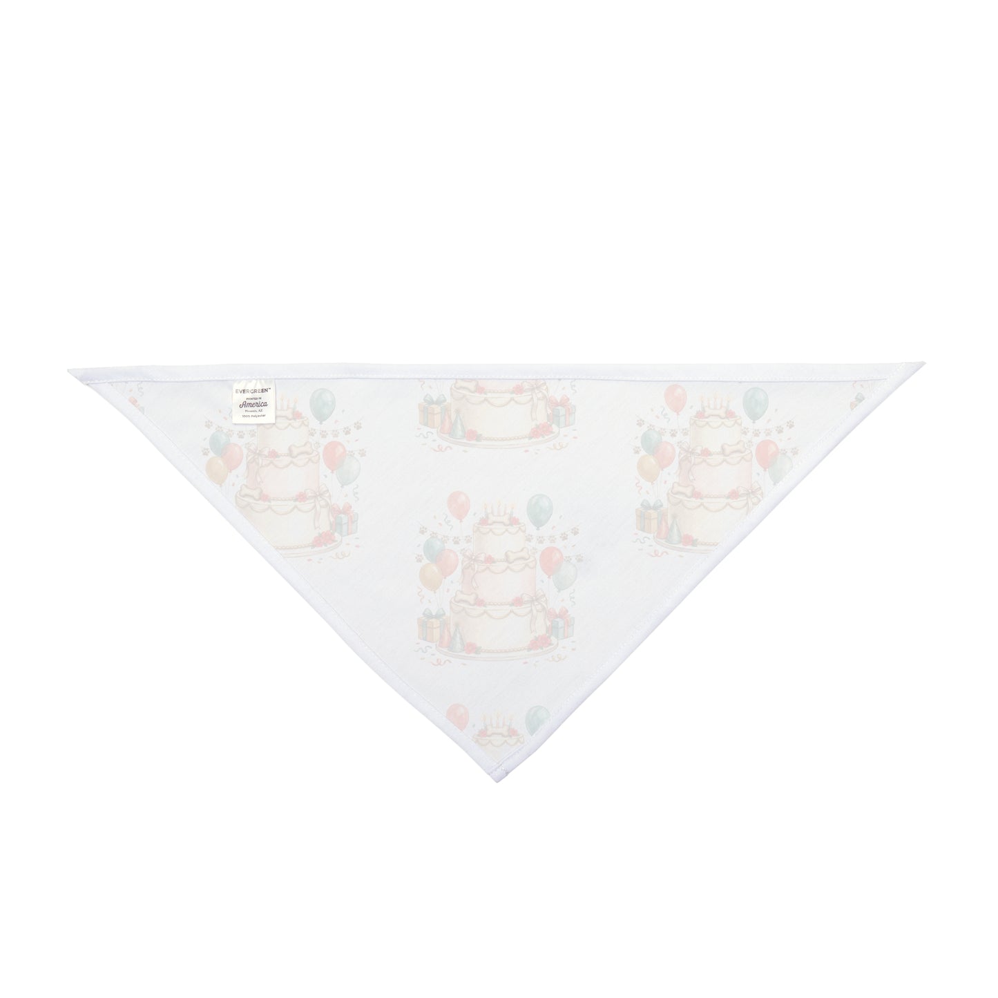 Birthday Cake Pet Bandana — Festive Pawty Accessory with Balloons