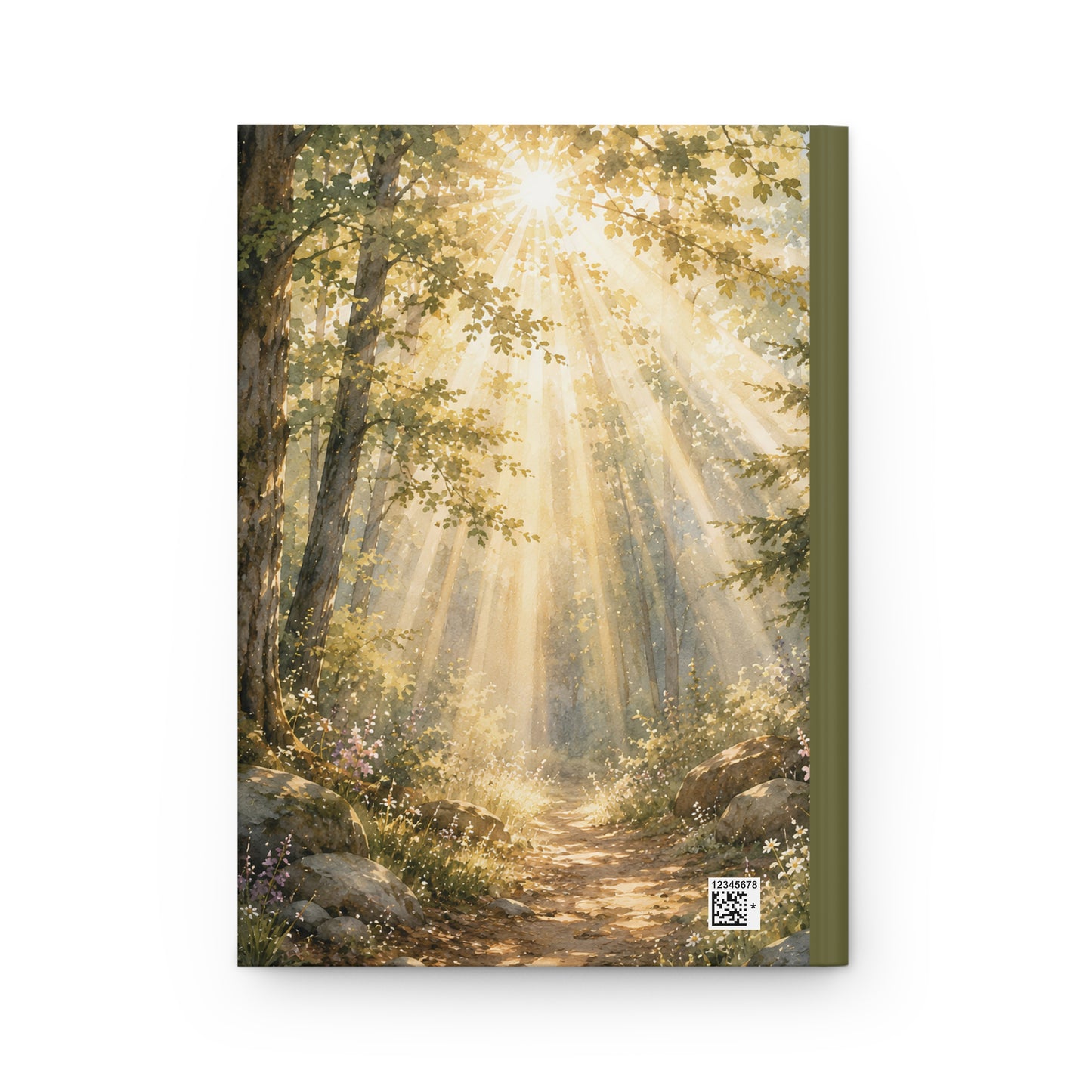 Sunlit Forest Path Hardcover Journal — Peaceful Nature Notebook