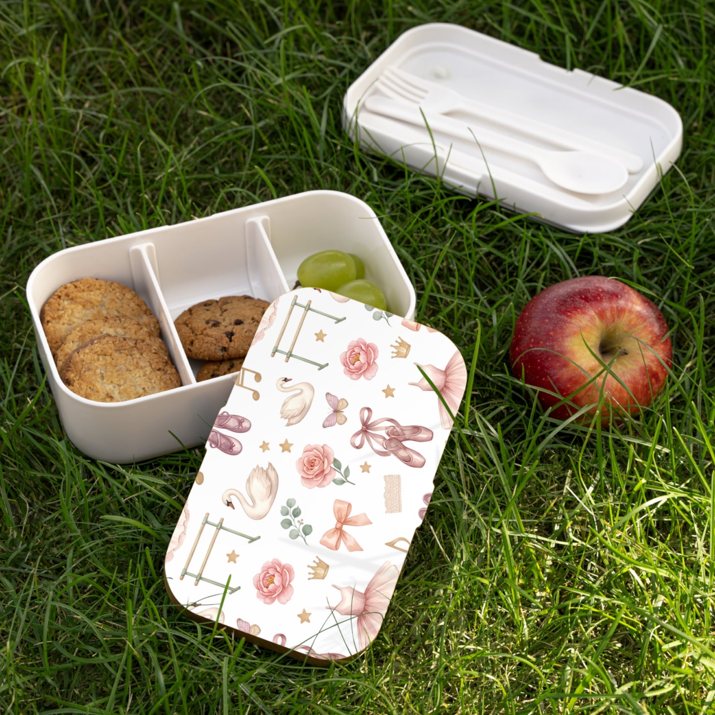 Ballet-Themed Bento Lunch Box – Swan, Tutu & Ballerina Accessories Pattern