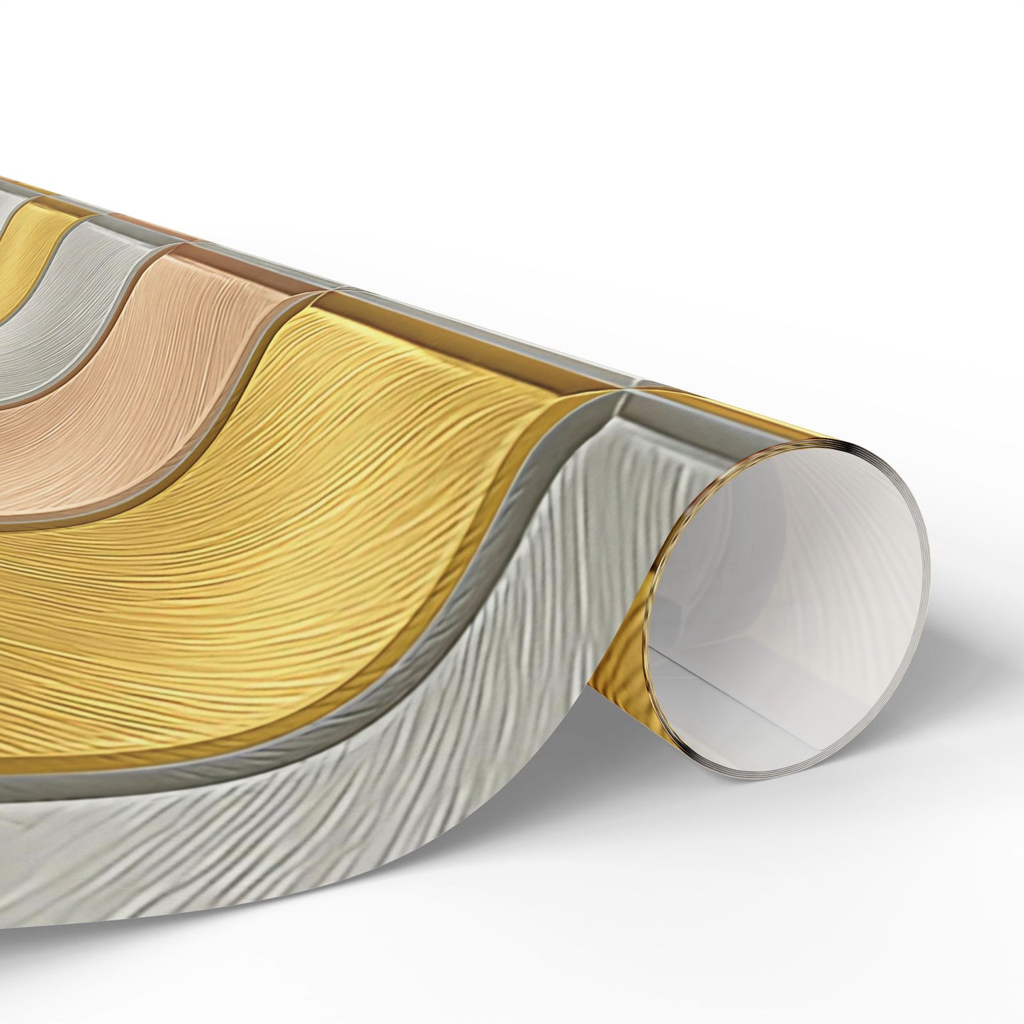 Geometric Metallic Tile Wrapping Paper – Modern Luxury Gift Wrap in Glossy or Matte Finish