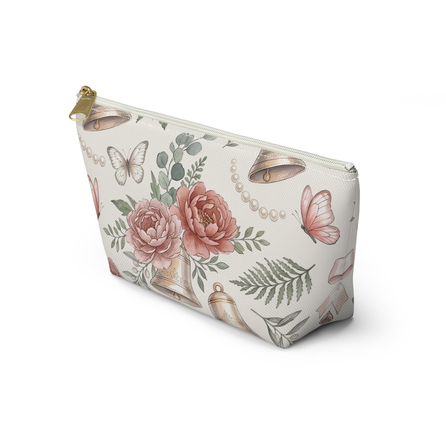 Floral Bells Accessory Pouch — Butterflies & Pearls Makeup Bag