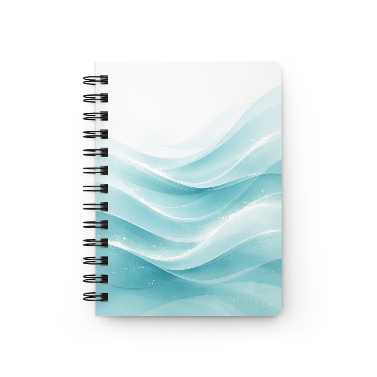 Sea Breeze Spiral Notebook — Wave Pattern Spiral-Bound Journal for Notes & Journaling