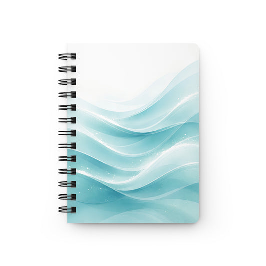 Sea Breeze Spiral Notebook — Wave Pattern Spiral-Bound Journal for Notes & Journaling
