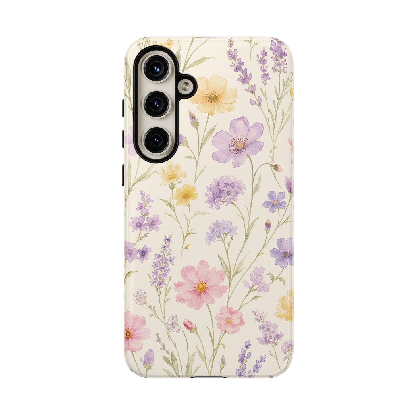 Floral Field Tough Case — Pastel Wildflower Protective Phone Cover