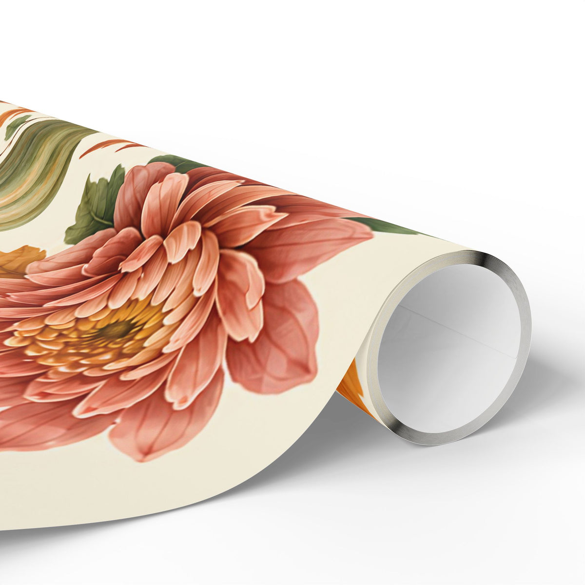 Autumn Pumpkin Wrapping Paper Roll — Fall Harvest Gift Wrap