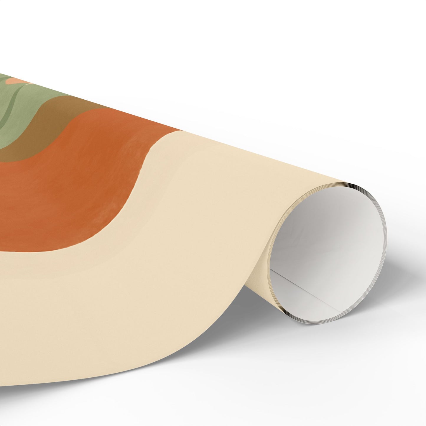 Modern Abstract Earth Tone Wrapping Paper – Terracotta, Sage & Peach Circles