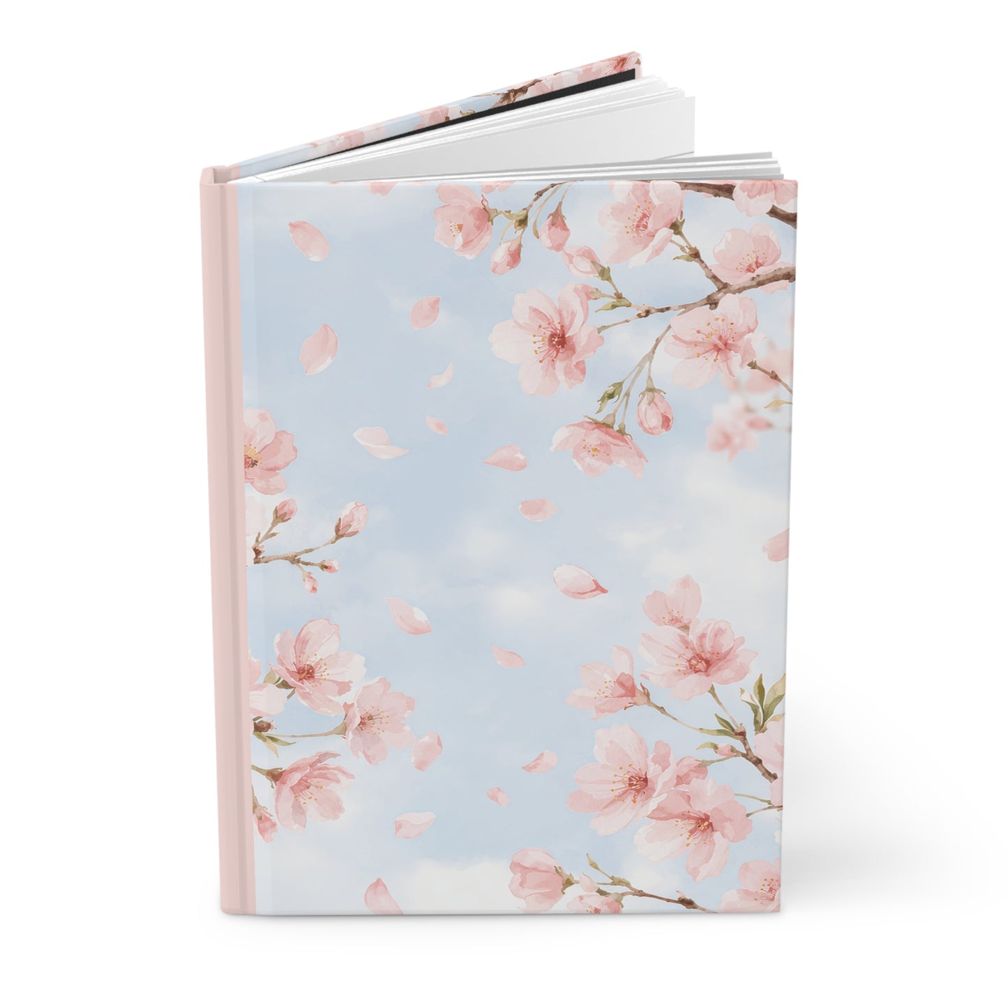Cherry Blossom Hardcover Journal — Floral Matte Notebook for Spring Writing & Gifts