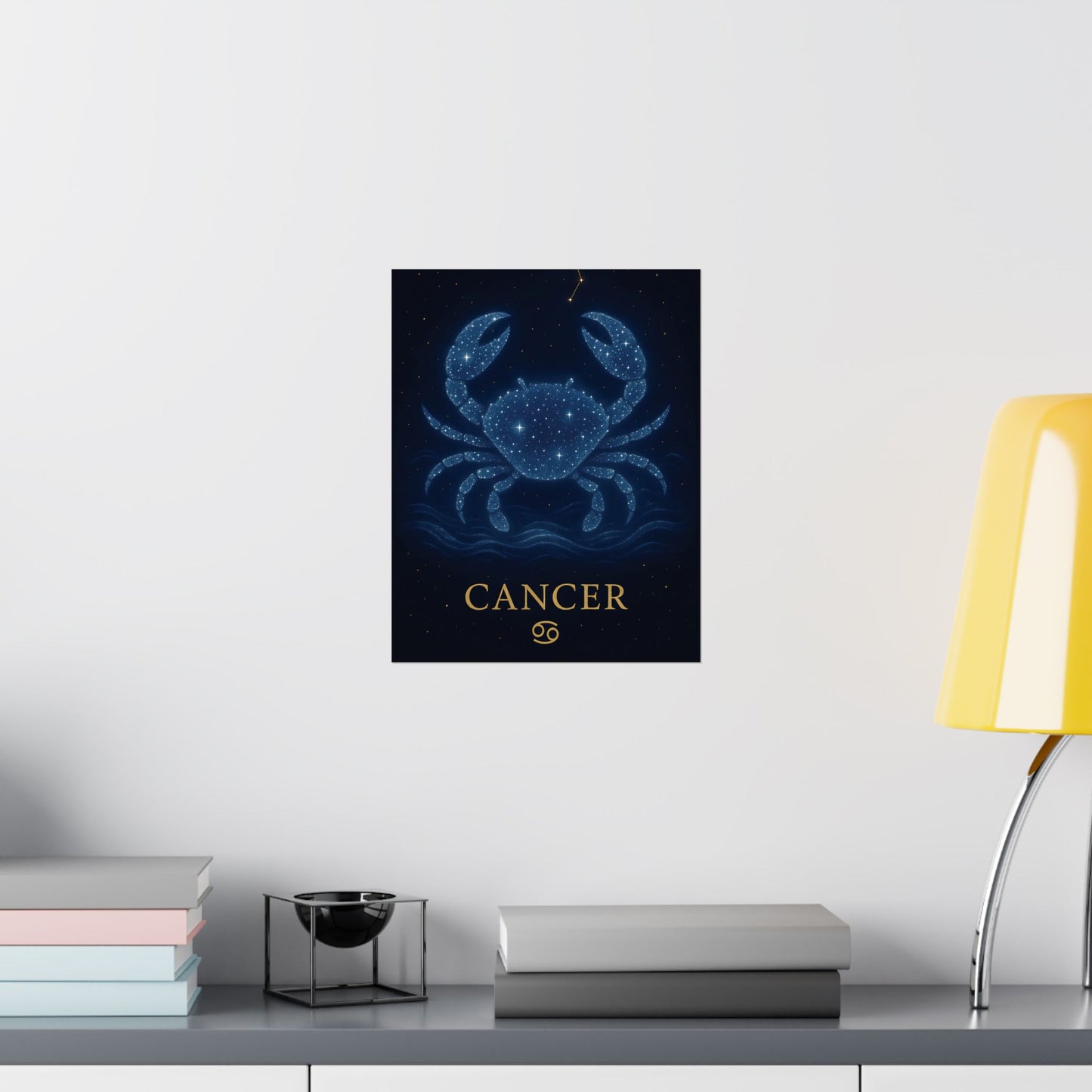 Cancer Zodiac Constellation Matte Poster – Celestial Astrology Wall Art Print (Multiple Sizes)
