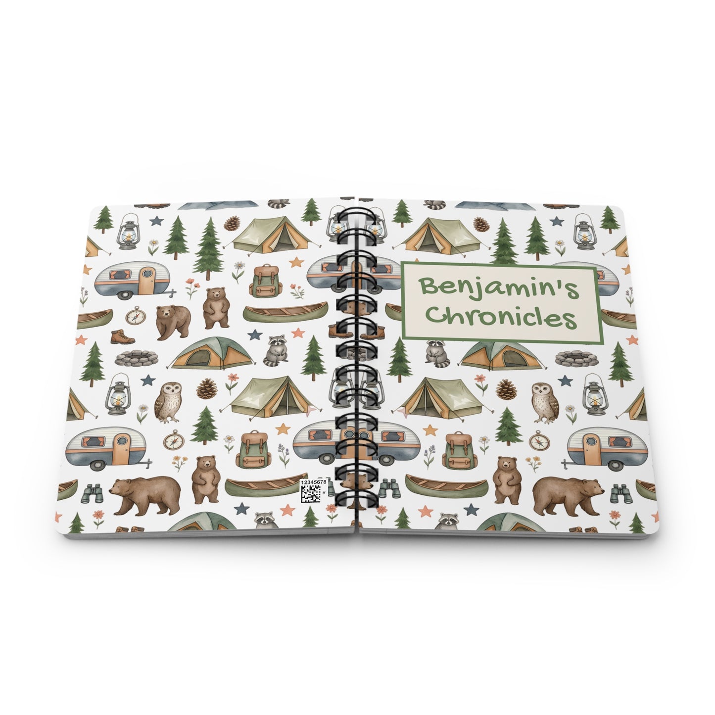 Camping Journal — Personalized "Benjamin's Chronicles" Spiral Notebook | Adventure Log for Kids & Outdoor Lovers