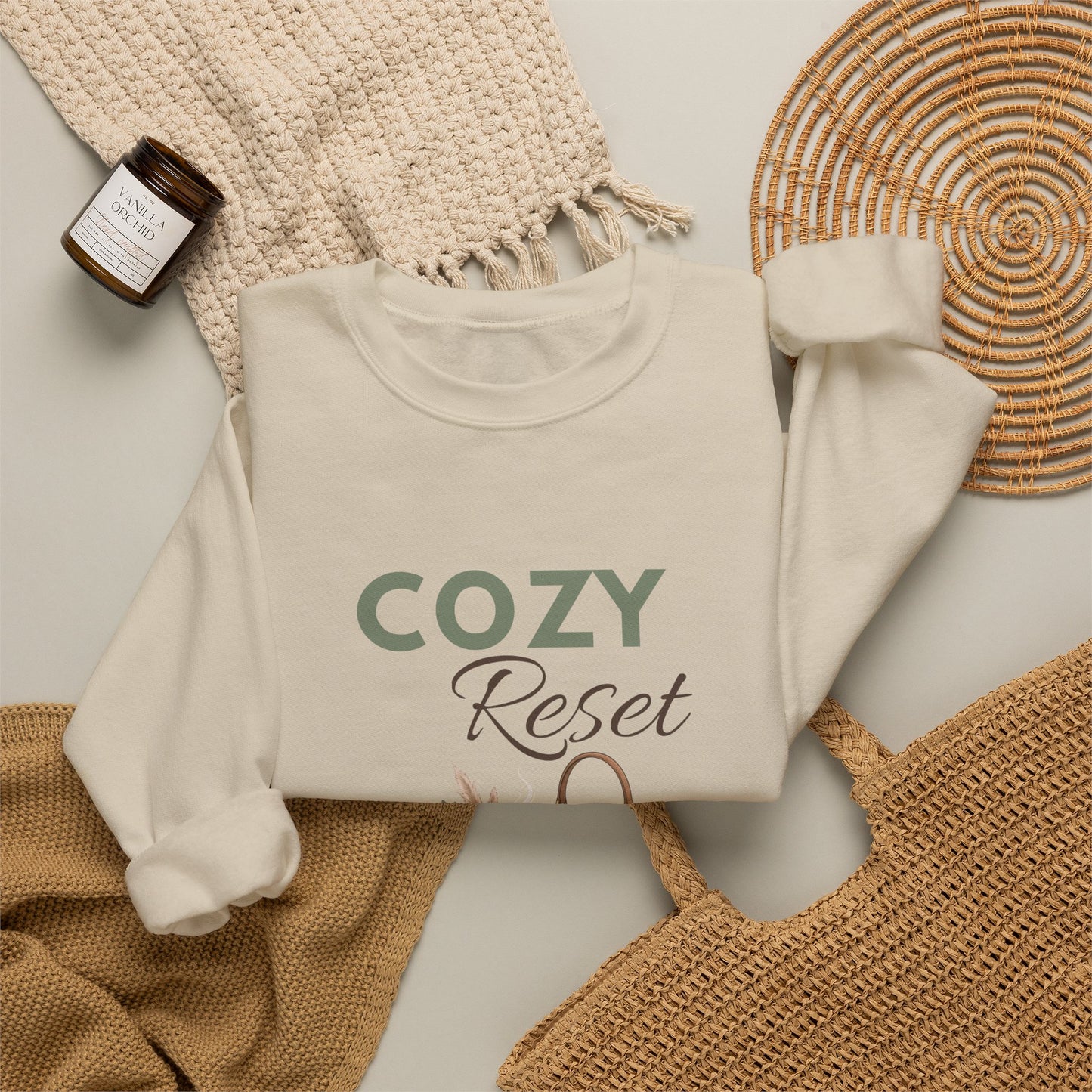 Cozy Reset Sweatshirt — Relaxing Self-Care Crewneck