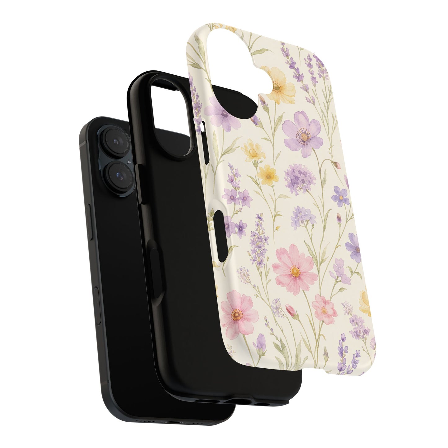 Floral Field Tough Case — Pastel Wildflower Protective Phone Cover