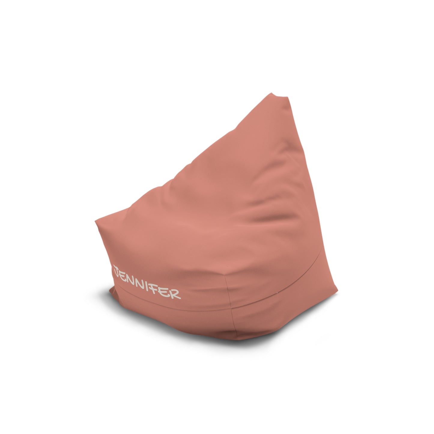 Personalized Bean Bag Cover — Custom Name Coral Lounge Seat