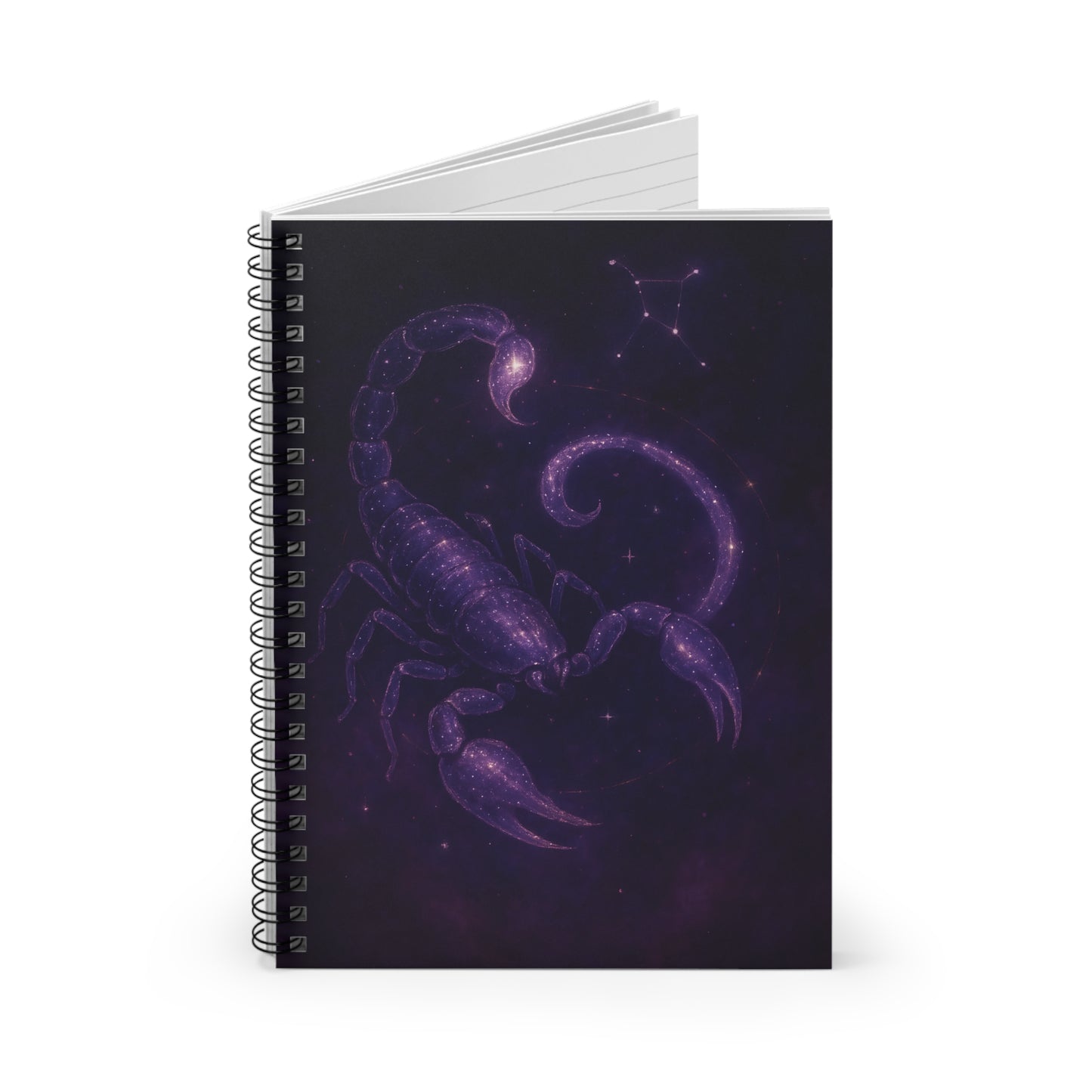Scorpio Zodiac Galaxy Spiral Notebook – Celestial Astrology Journal with Starry Scorpion Design (6" x 8", 118 Pages)