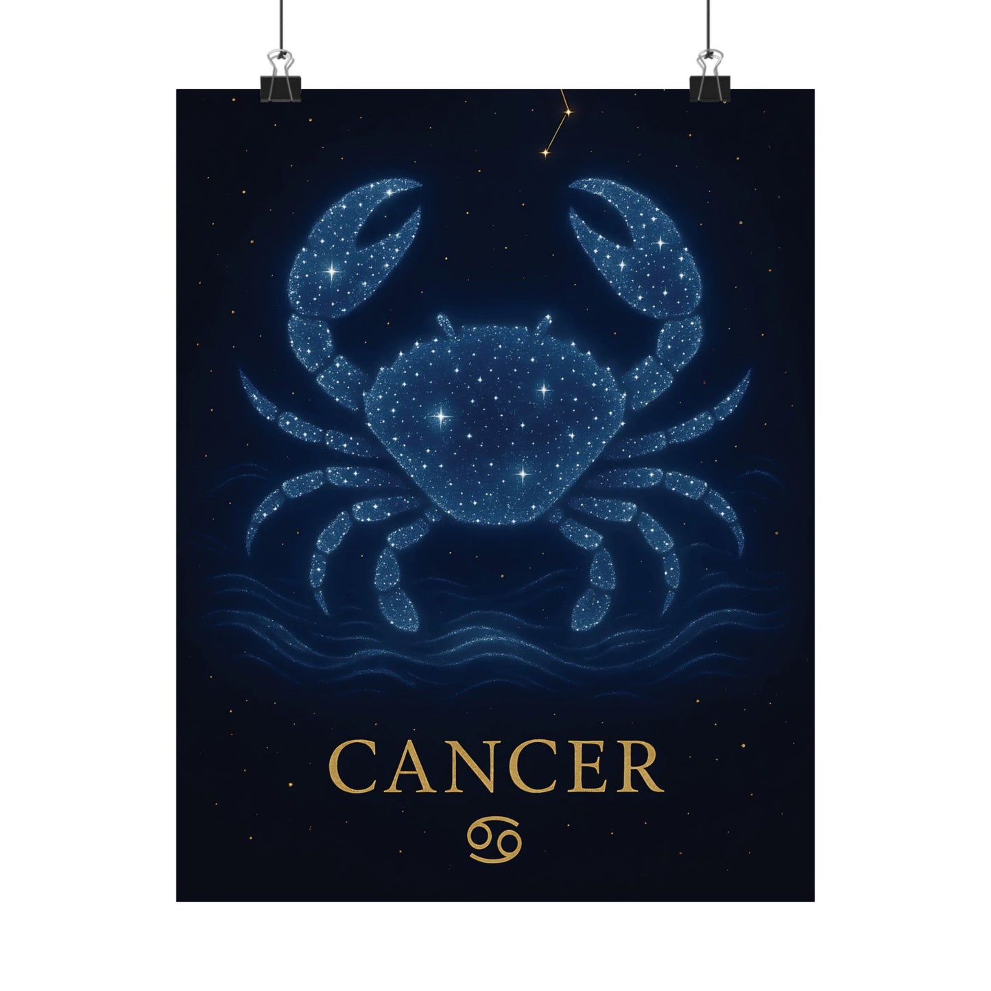 Cancer Zodiac Constellation Matte Poster – Celestial Astrology Wall Art Print (Multiple Sizes)
