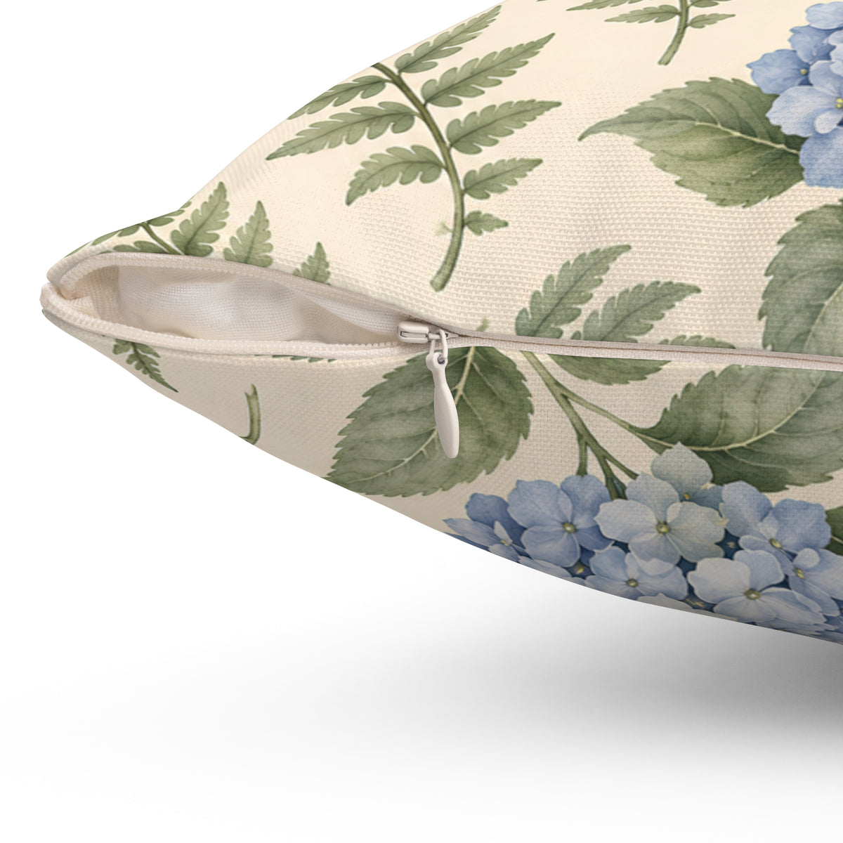 Hydrangea Fern Decorative Pillow