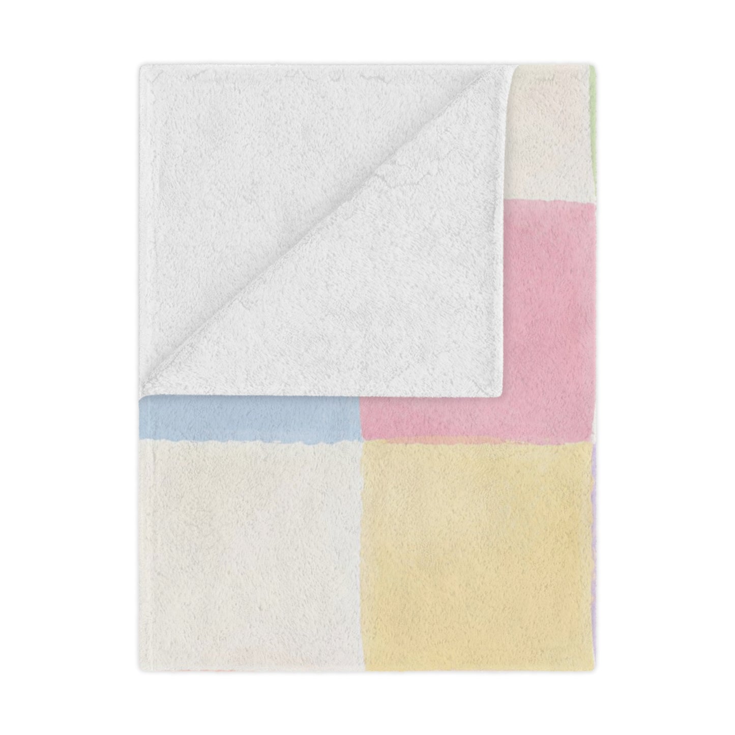 Pastel Checkered Minky Blanket — Soft Plush Throw for Nursery, Kids & Cozy Home
