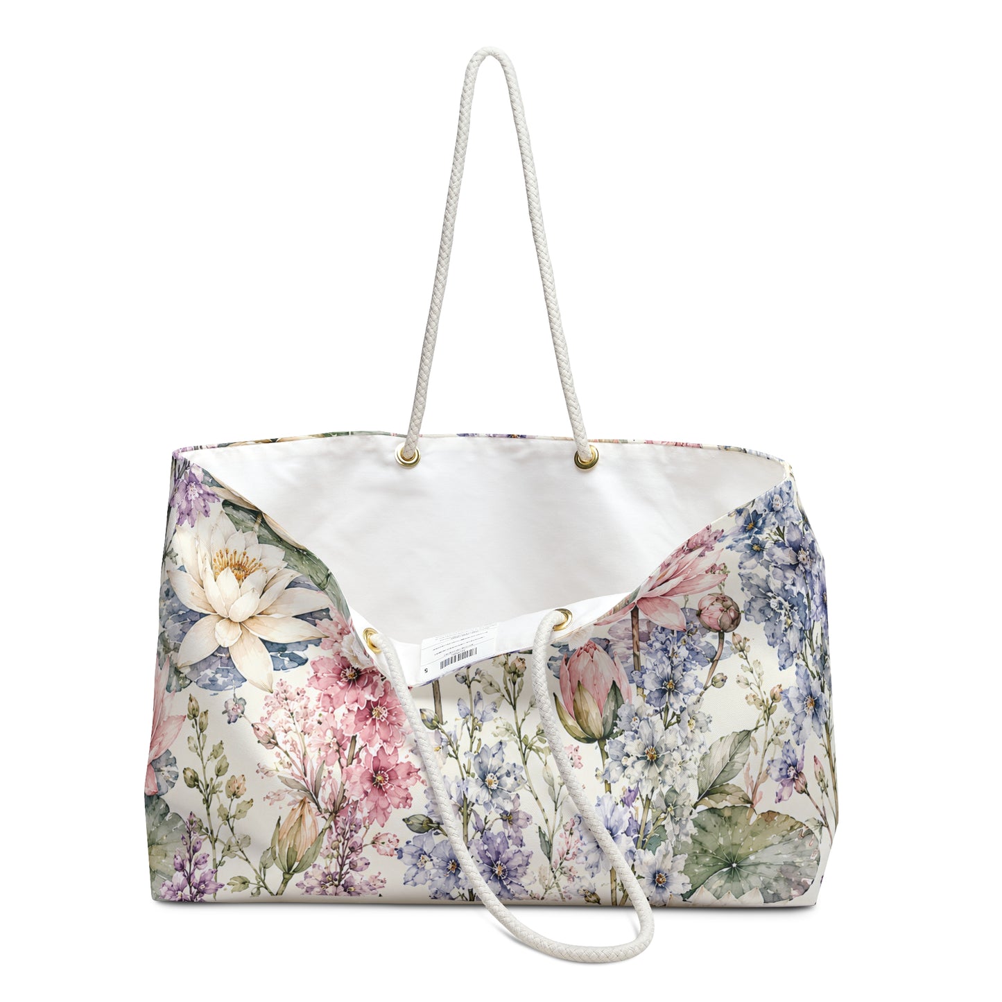 Floral Watercolor Weekender Bag