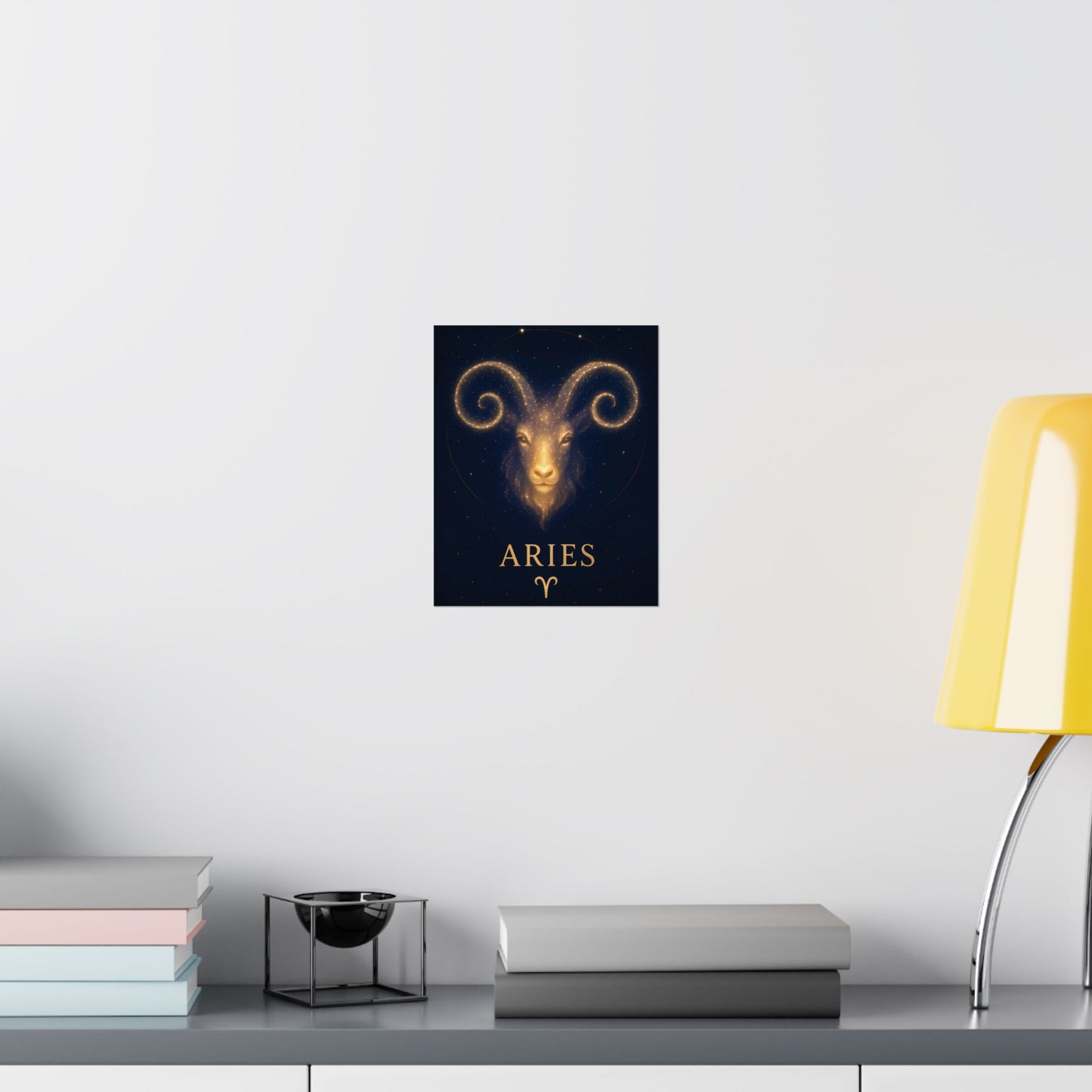 Aries Zodiac Constellation Matte Poster – Celestial Astrology Wall Art Print (Multiple Sizes)