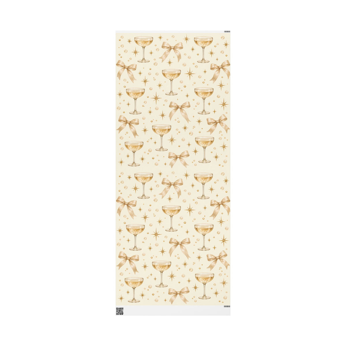 Champagne & Golden Stars Wrapping Paper | Elegant Celebration Gift Wrap