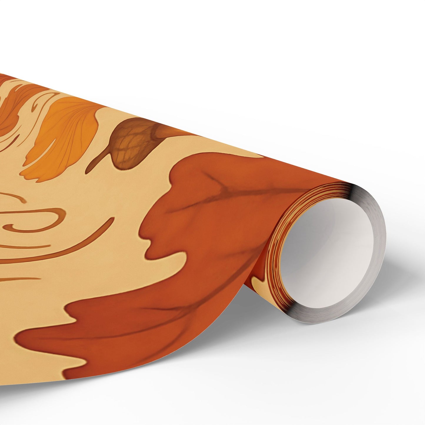 Autumn Leaves & Acorns Wrapping Paper – Fall Foliage Gift Wrap in Warm Earth Tones