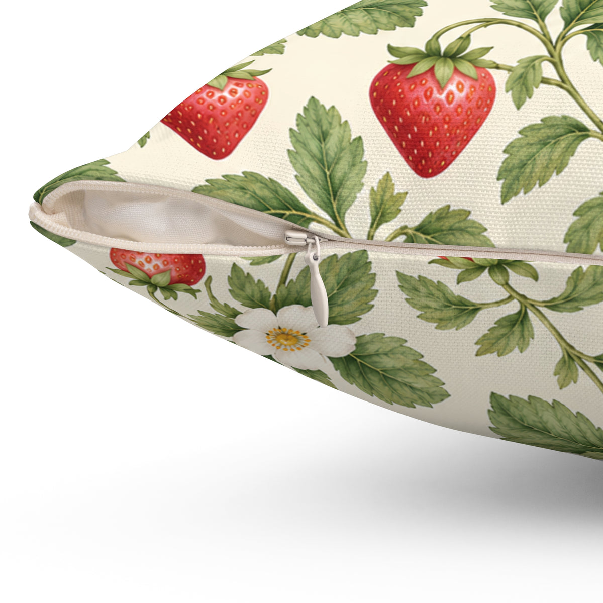 Strawberry Botanical Square Pillow