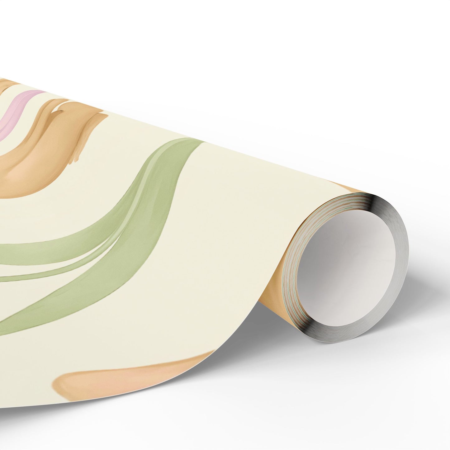 Pastel Easter Wrapping Paper – Bunnies, Eggs, Tulips & Butterflies on Cream Background