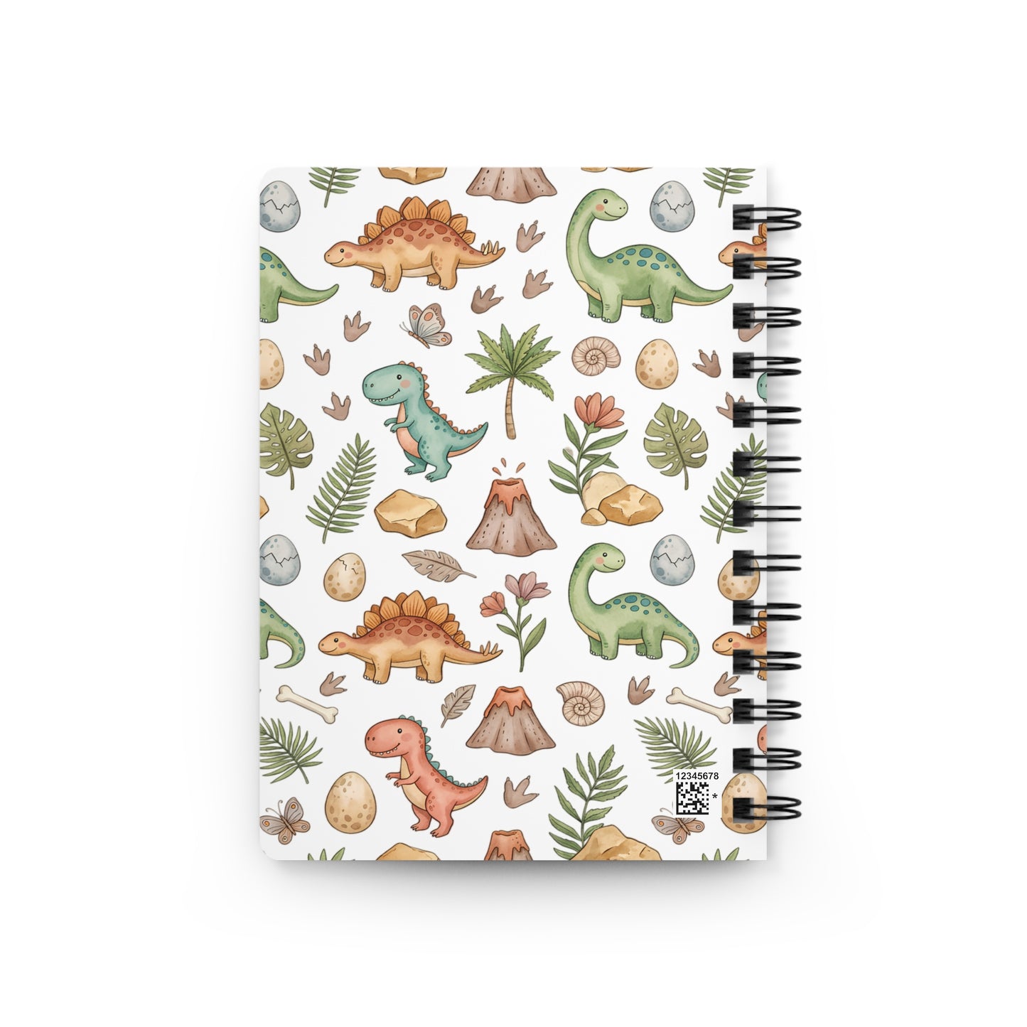 Personalized Dinosaur Spiral Journal – Cute Dino Kids Notebook