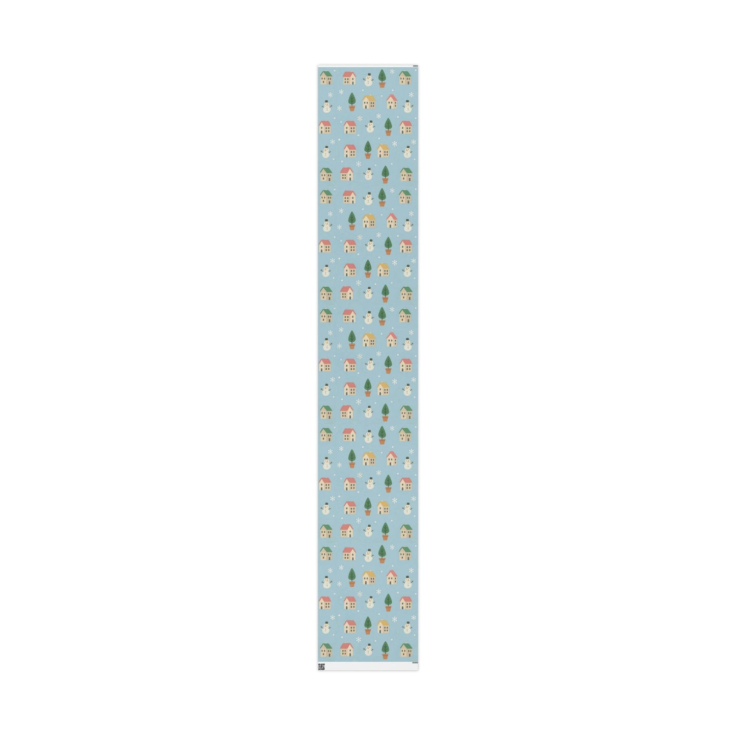 Whimsical Winter Village Wrapping Paper – Snowmen, Trees & Cozy Houses