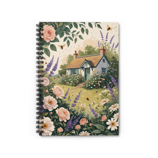 Floral Cottagecore Spiral Notebook – 6x8 Lined Journal for Notes, Garden Planning, and Creative Writing